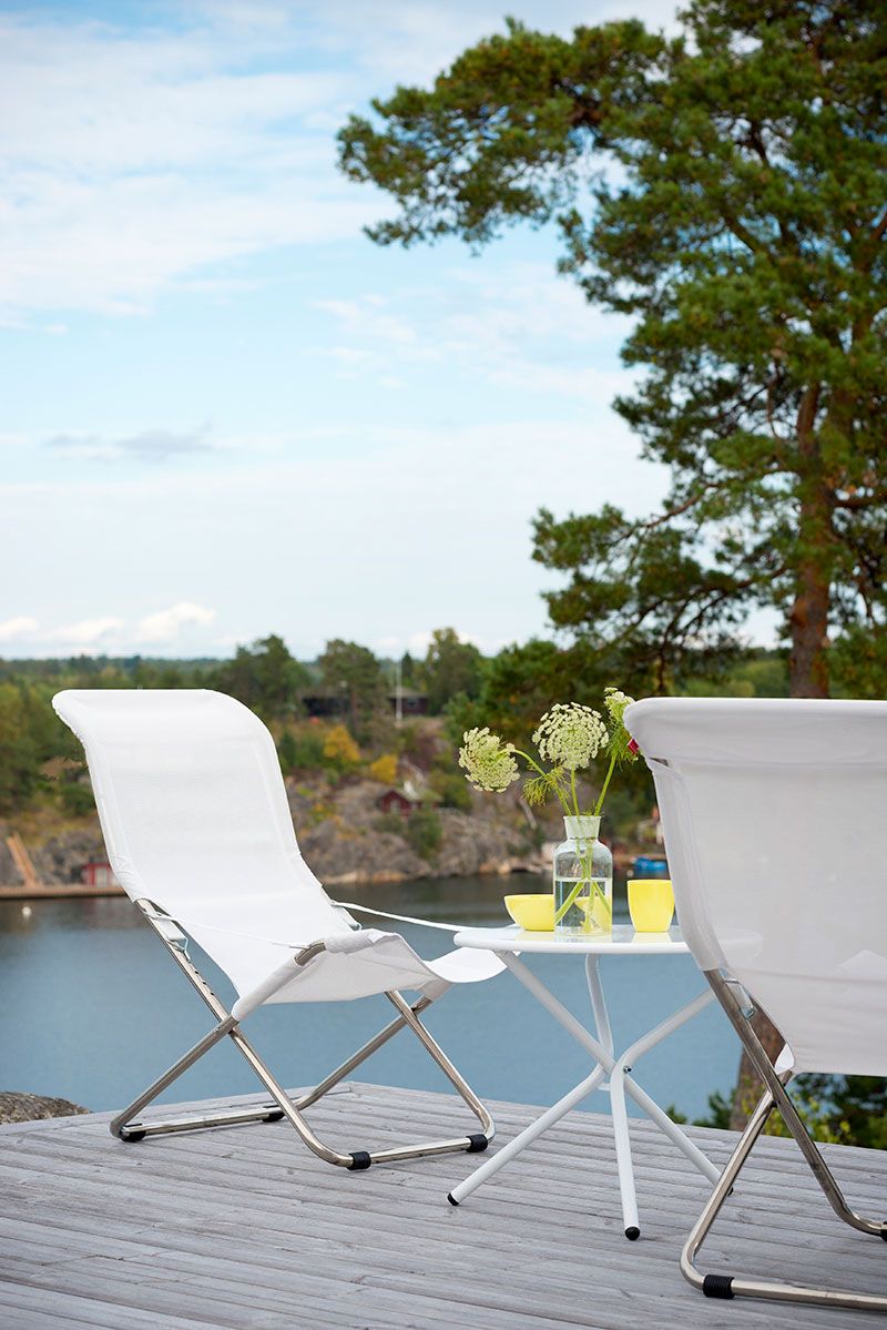 Fiesta recliner white aluminium