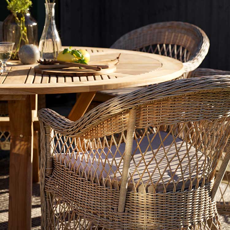 Kamomill Armchair Beige incl. seat &amp; back cushion