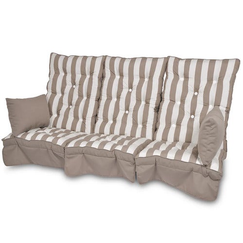 Swing sofa Cushions High Back Taupe striped