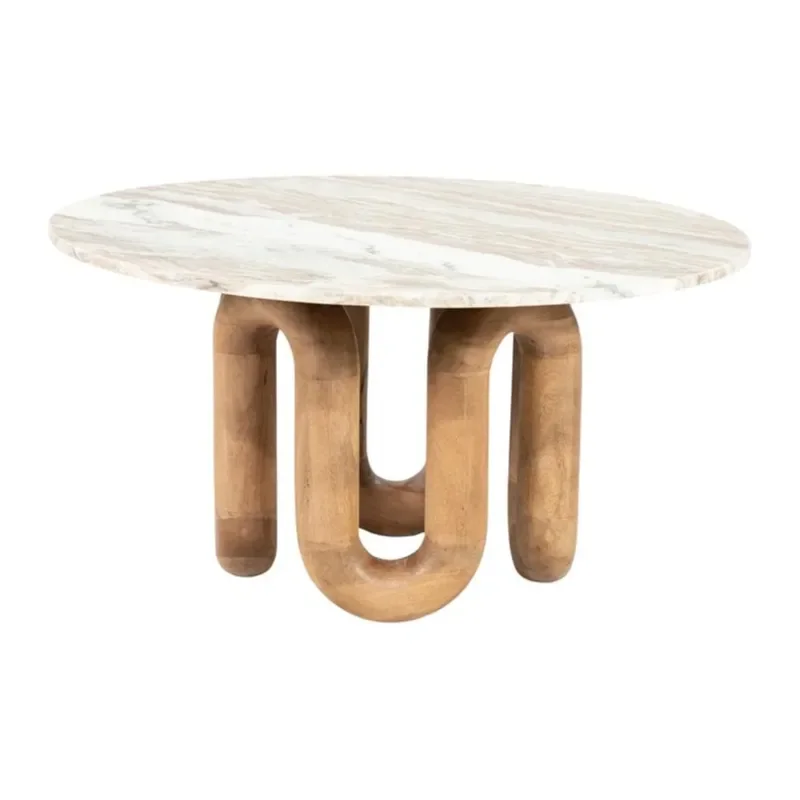 LoopStone coffee table 80x80x42 cm marble natural