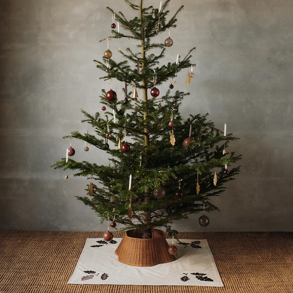 Hand-Braided Tree Skirt Natural