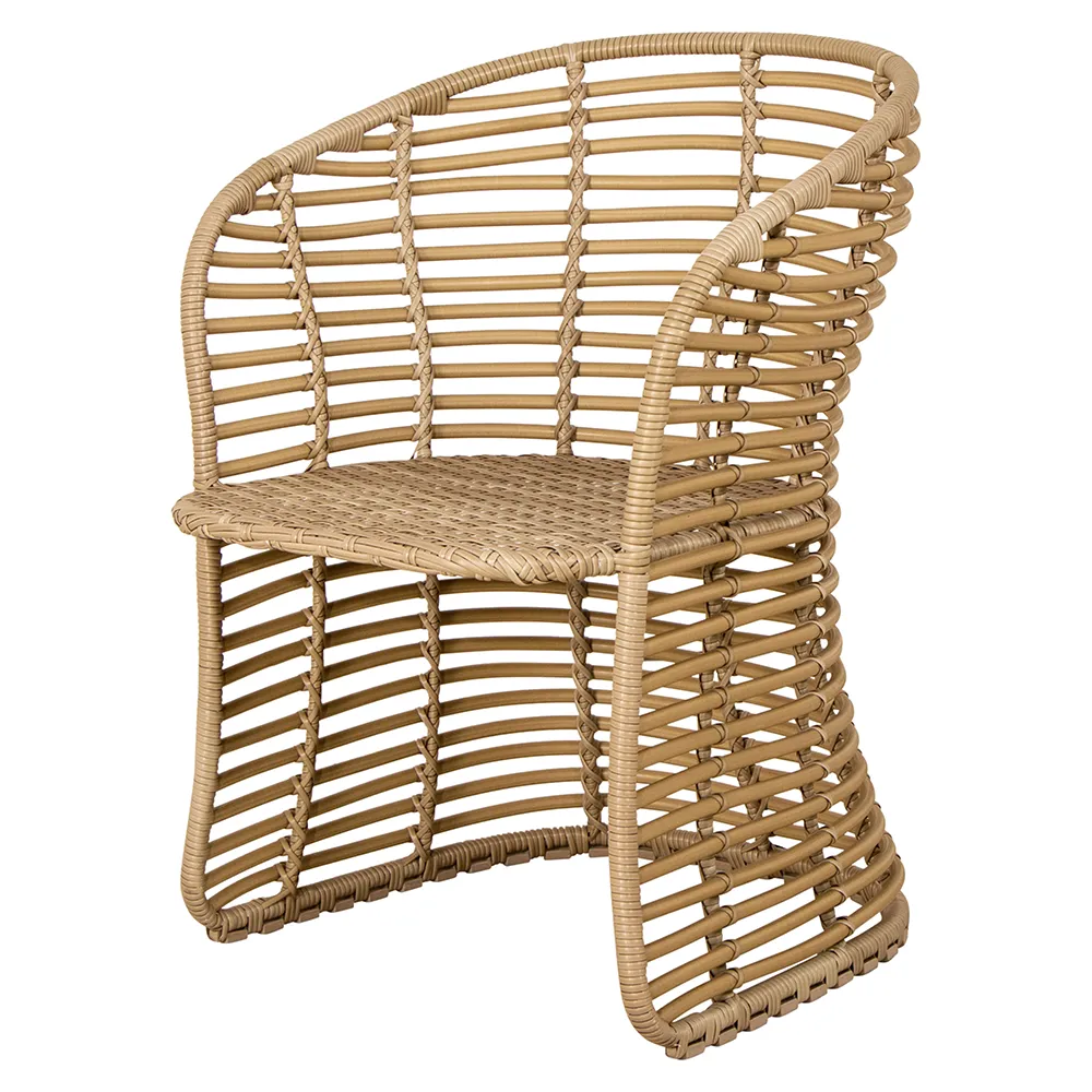 Basket Dining Chair Artificial Rattan Natural