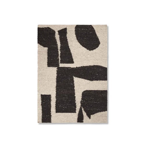 Piece Rug 140x200 cm- Off-white/Coffee