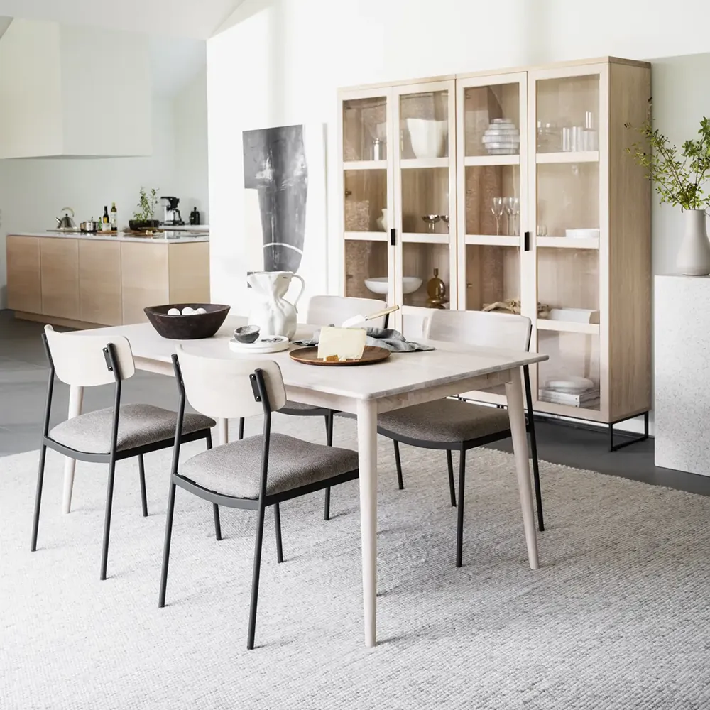 Tyler dining table 180x90 cm white pigmented oak