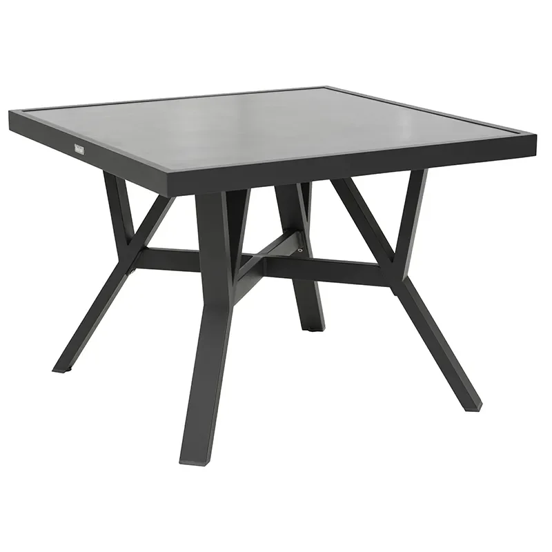 Samvaro table  90x90 cm includes glass plate Anthracite 