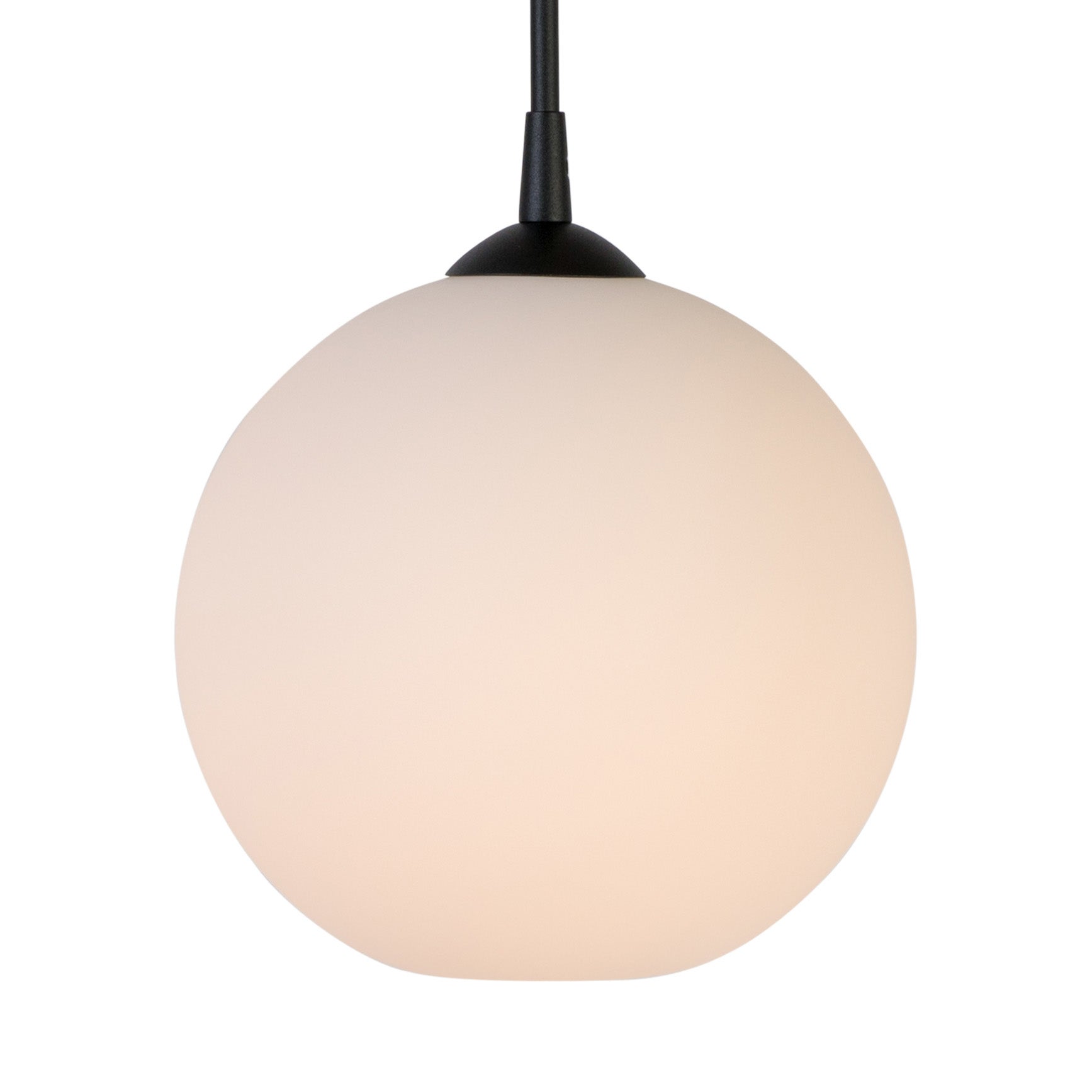 Capo Pendant D250 Black structure/Opal glass