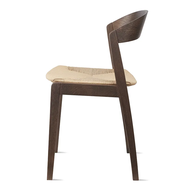 SM827 Dining chair Oak mocha brown lacquer oiled look