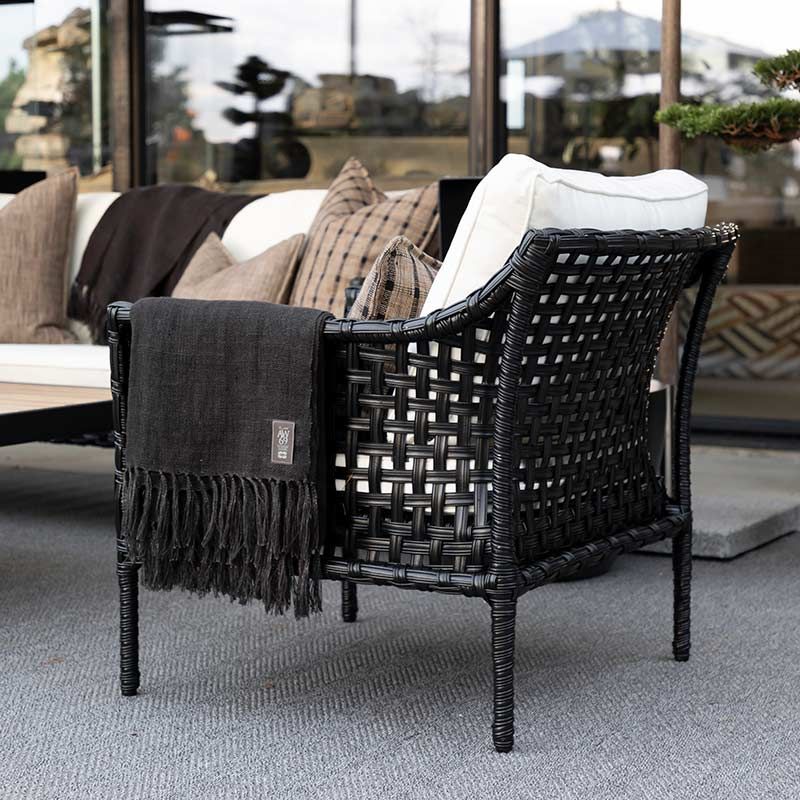 Armchair Santa Monica Black Art Rattan excl Cushion
