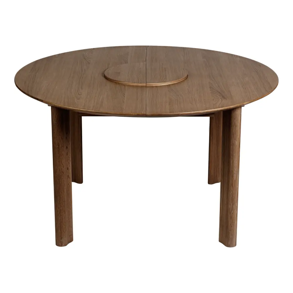 Comfort Circle Dining table with extension Dark Oak