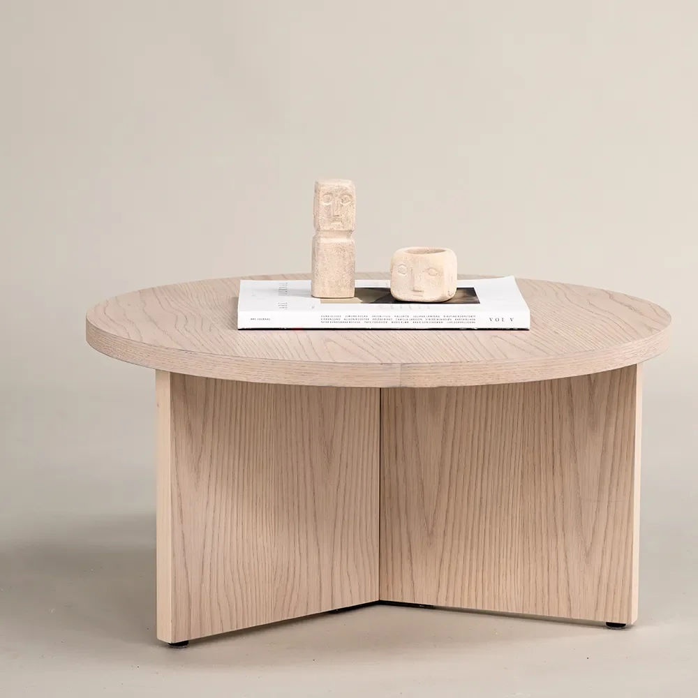 Saltö Coffee table Ø85 cm White plastered