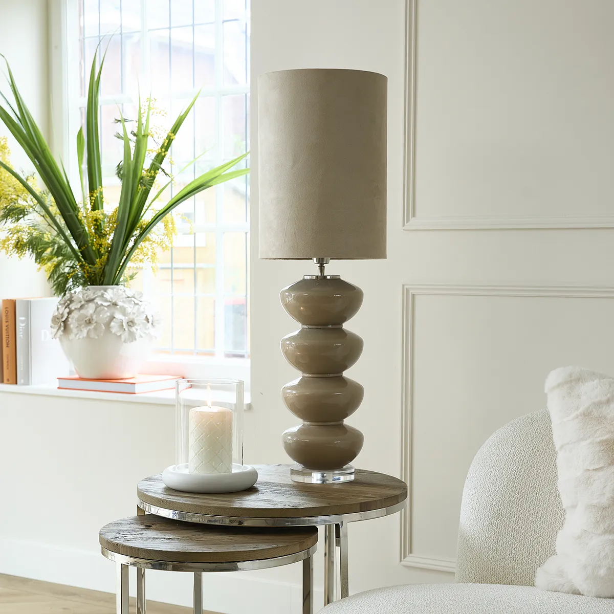 Handmade Vase Blossom L White
