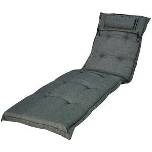 Canyon Thick sun lounger cushion structured dralon Granite Grey