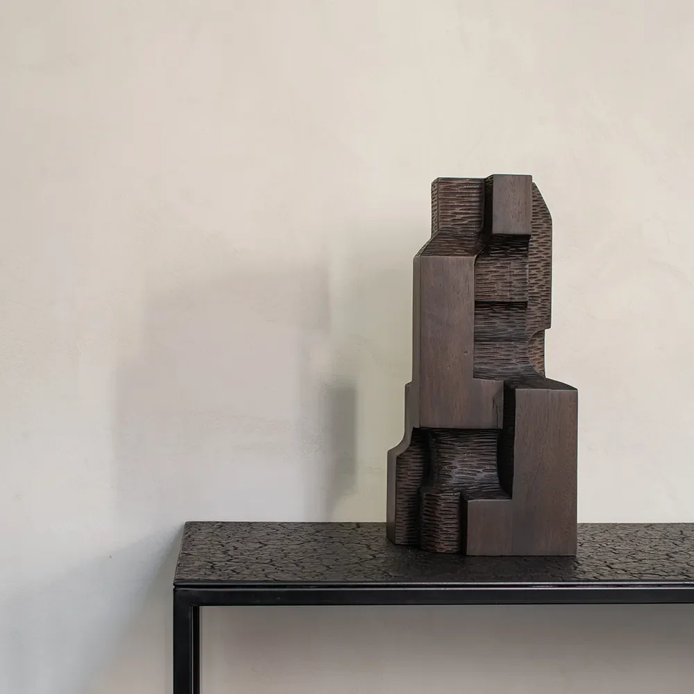  Block Organic sculpture espressovarnished mahogany