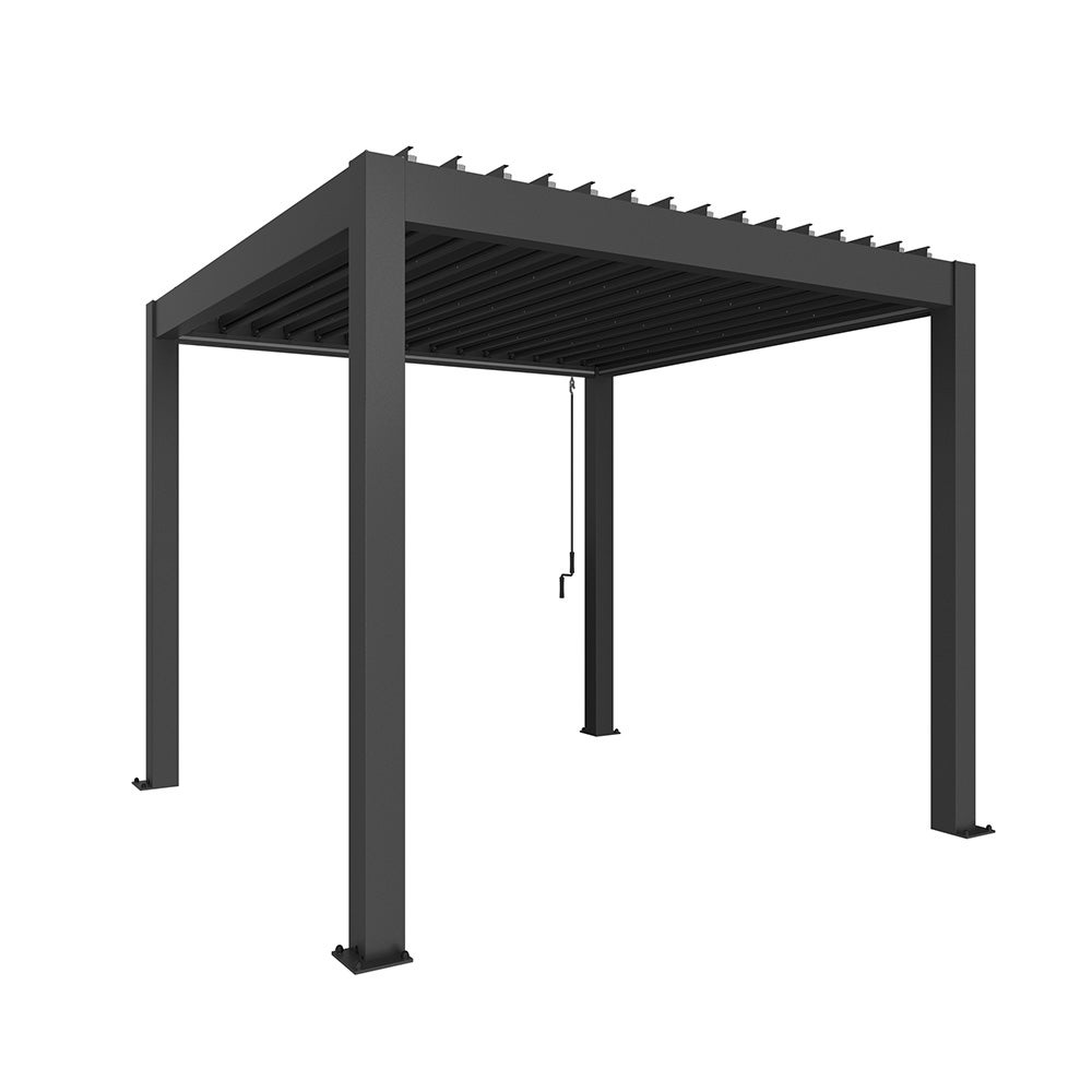 Pergola size 3 x 3 metallic dark grey