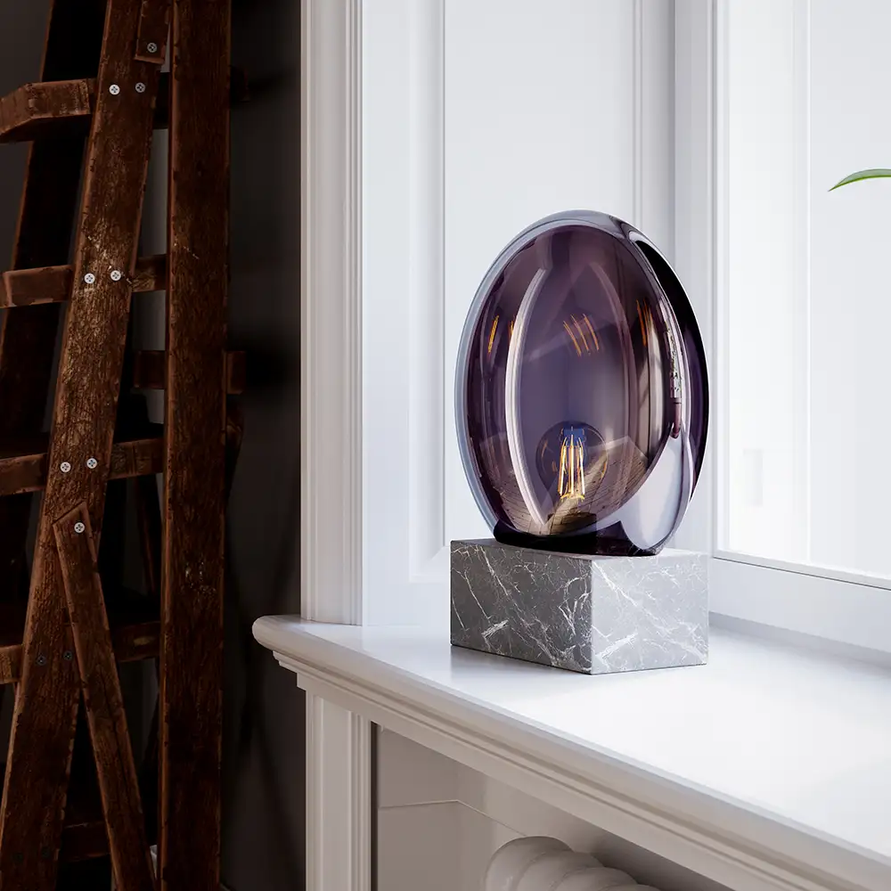 Glori table lamp Ø30cm Smoke grey