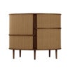 Audacious Highboard Cabinet Dark Oak/Sugar Brown