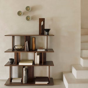 Irregular Shelf lacquered Teak 112 x 37 x 115 cm