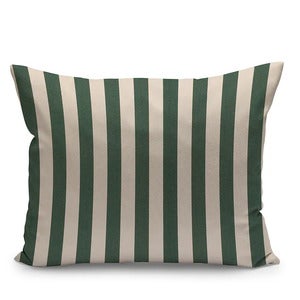 Barriere Ornamental Cushion 50x40 cm Light Apricot/Dark Green Stripe