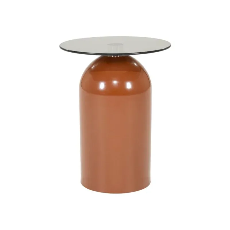 Irona side table 39,5x39,5x52 cm glass brown