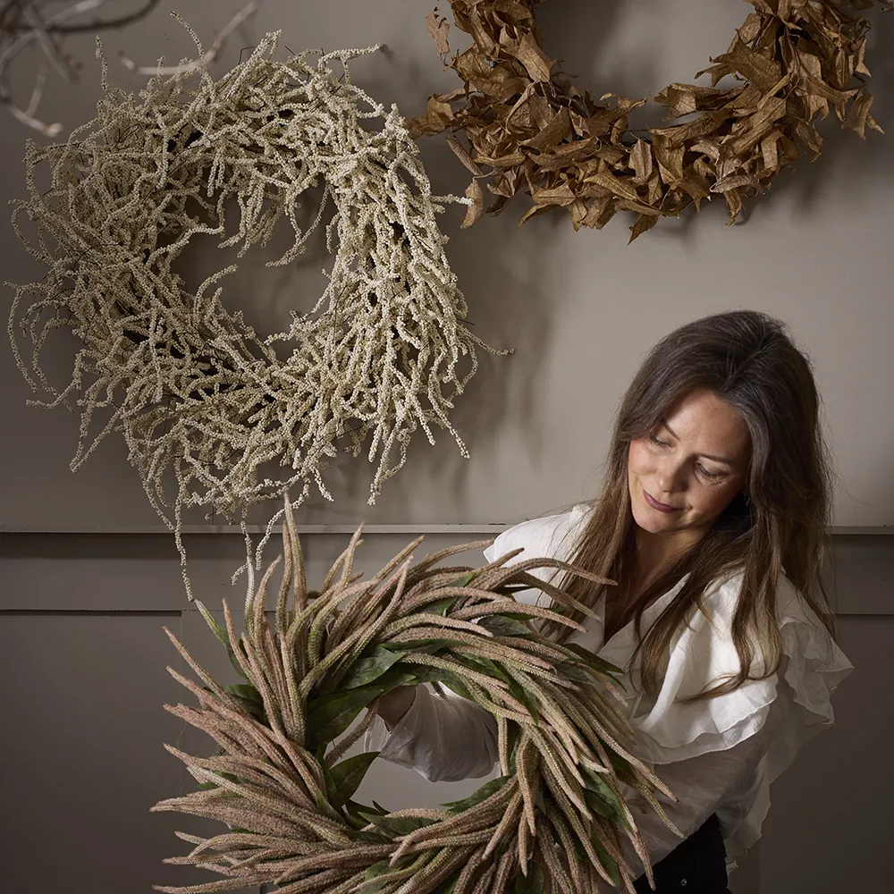  Grass wreath Ø60 cm beige