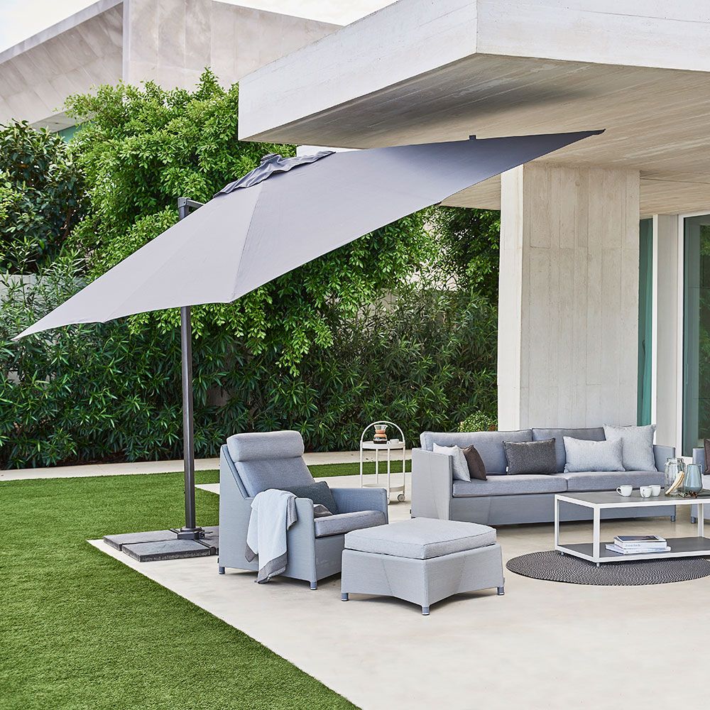 Hyde Luxe Tilt Parasol 300X300 cm Grey