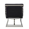 Cliff chaise longue in leather-Black