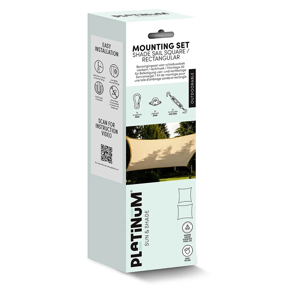 Mounting kit for square solar sails