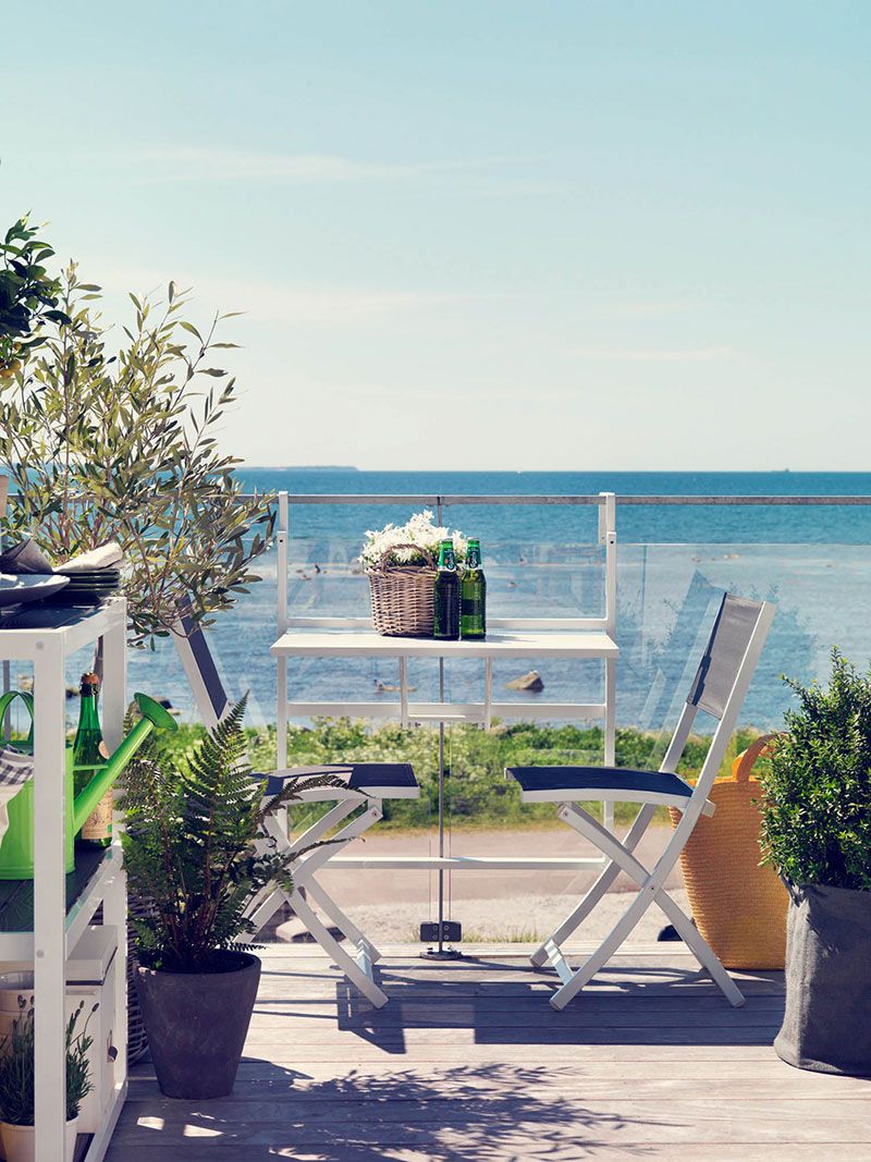 Leone Folding Chair White/Grey