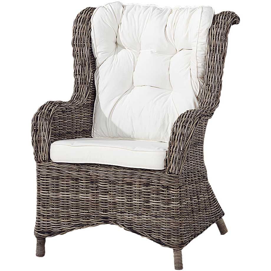 Wingchair Armchair Kubu Grey excl. cushion