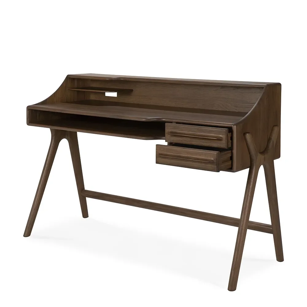 Desk in Teak Flow Wild Brown