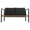 Motty 2-seater sofa black / Teddy black