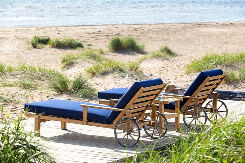 Waterproof Sunbed Cushion Blue