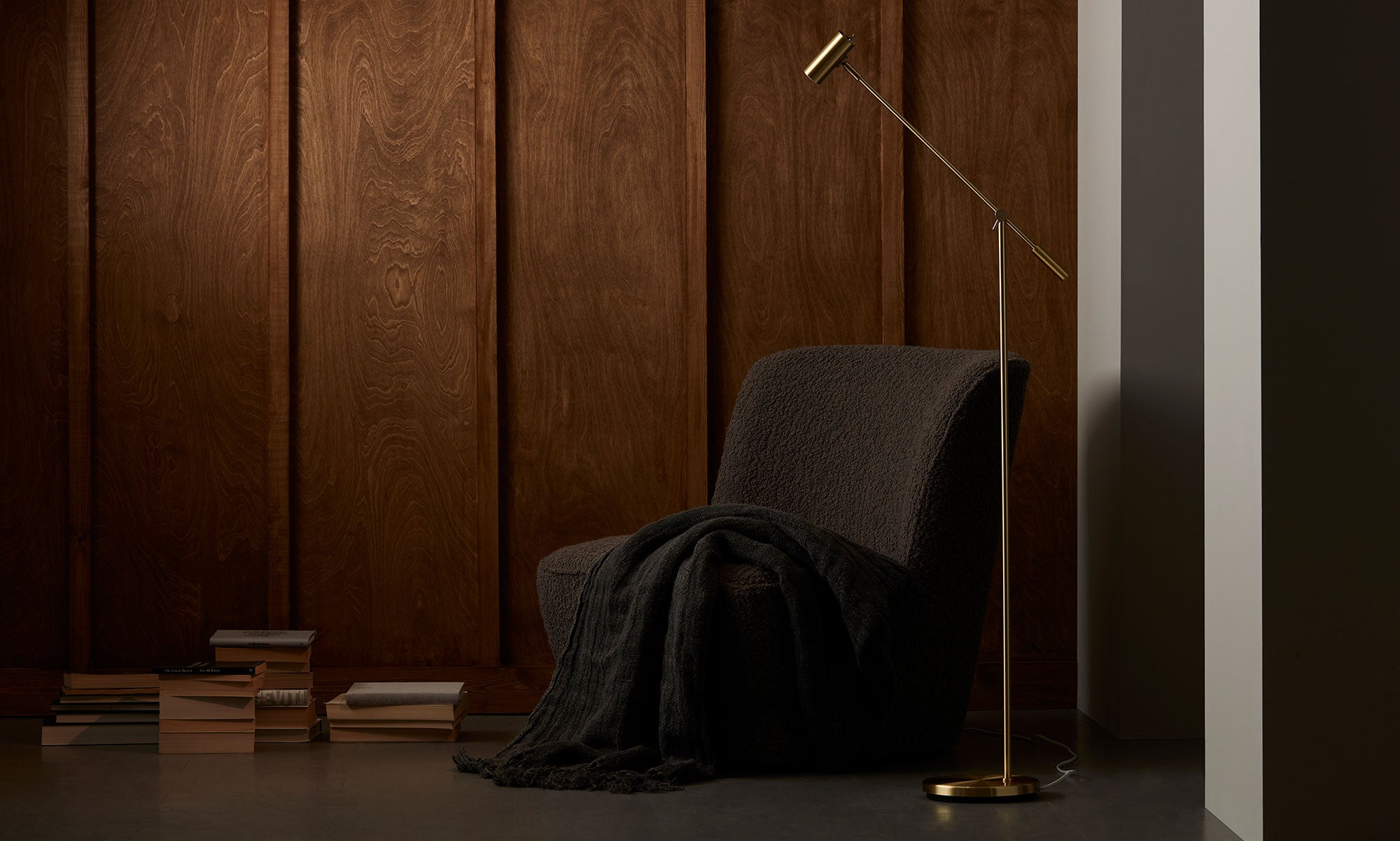 Cato Floor Lamp Dimmable Polished Brass