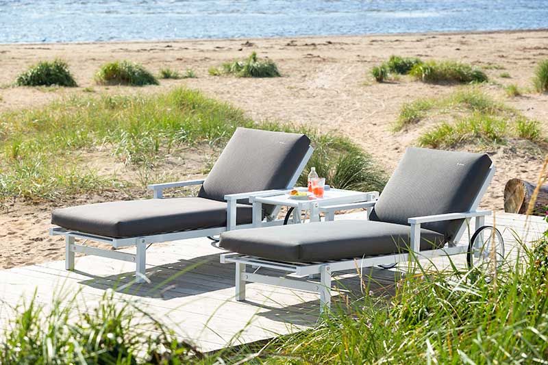 Waterproof Sunbed Cushion Grey