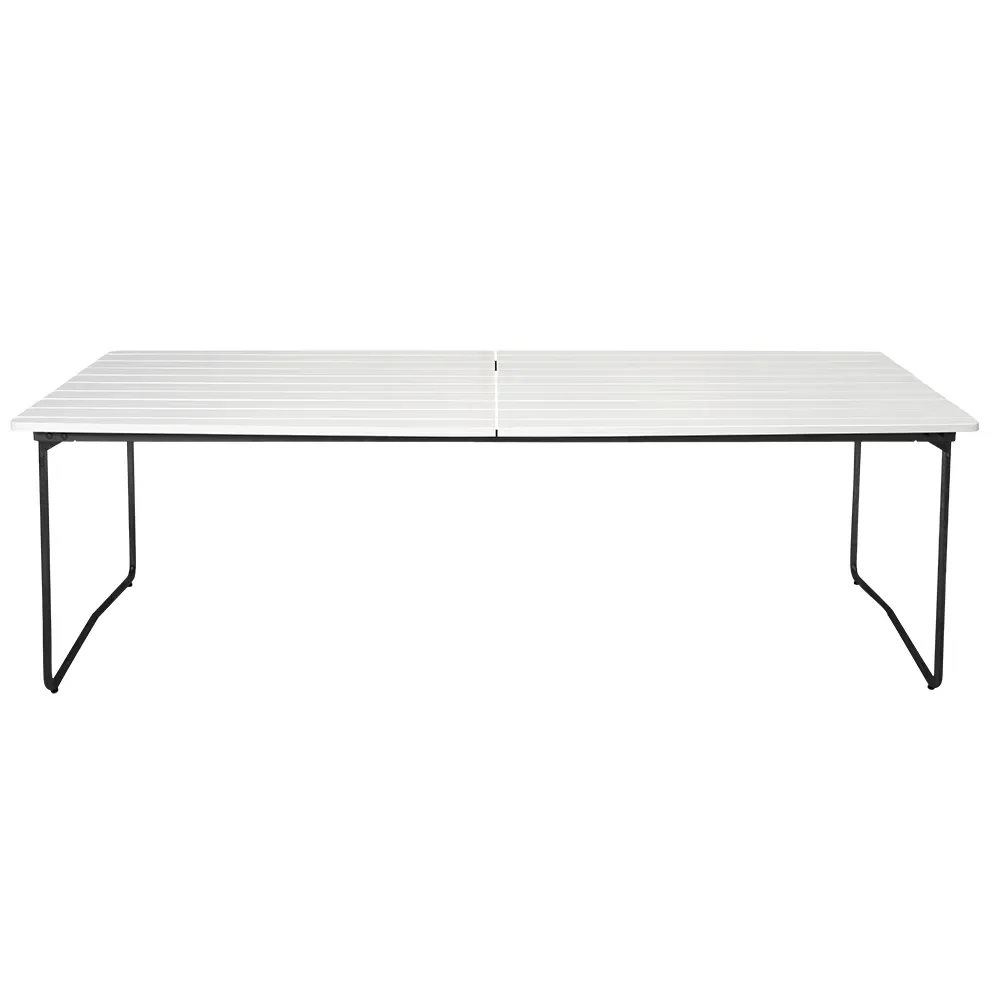 Dining table B31 230 White lacquered oak / black frame