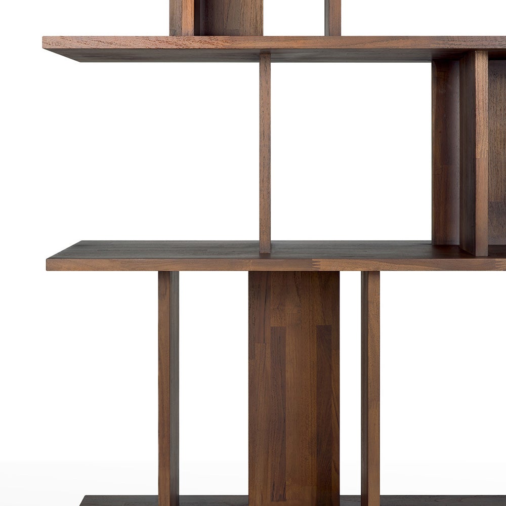 Irregular Shelf Lacquered teak 224 x 37 x 115 cm