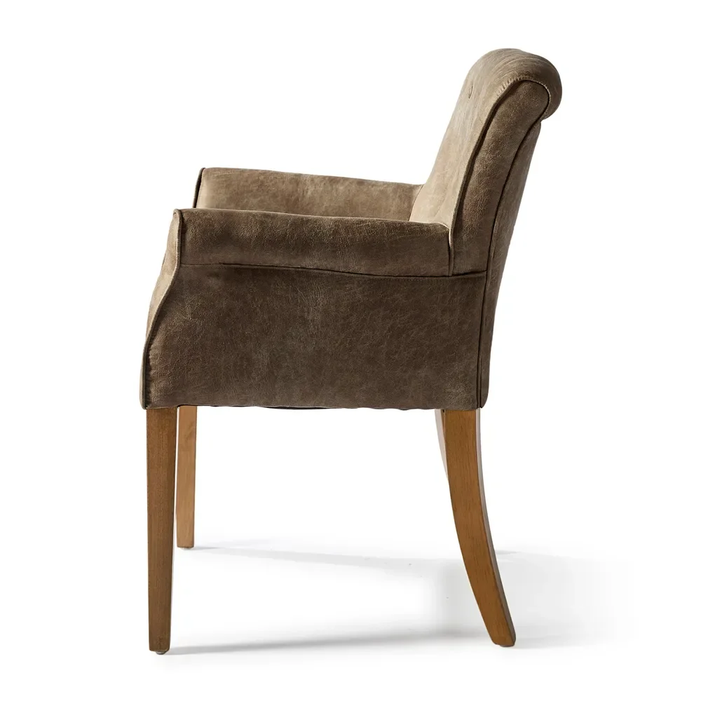  La Scala dining chair with armrests - coffee
