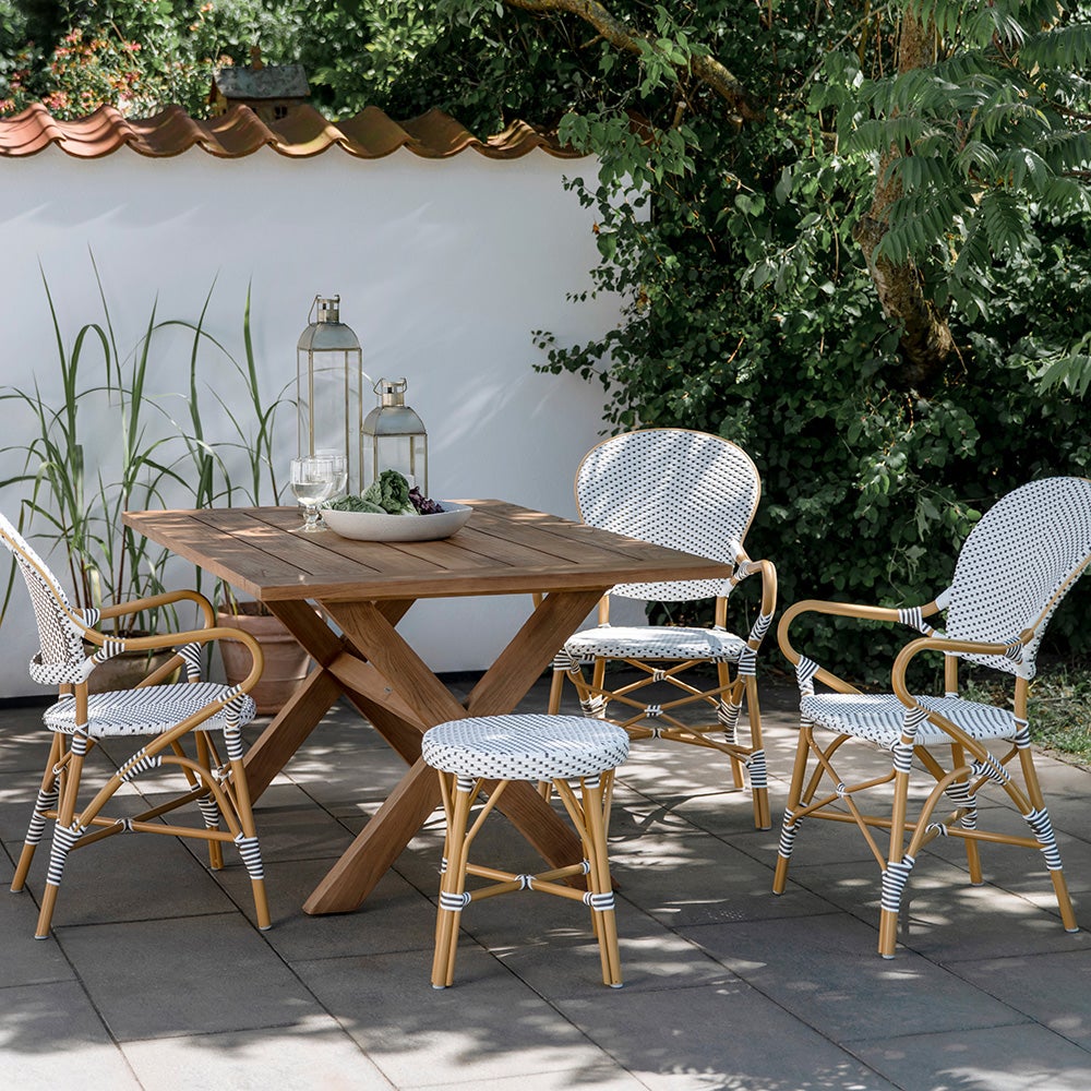 Isabell armchair white w/cappuchino dot