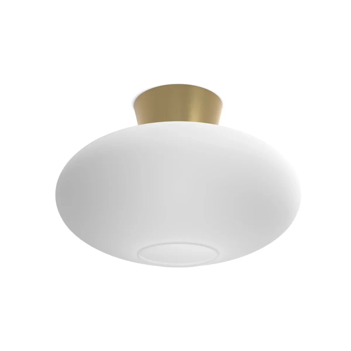 Bullo XL ceiling light Ø38xH25.6 cm metal/glass brass/opal glass