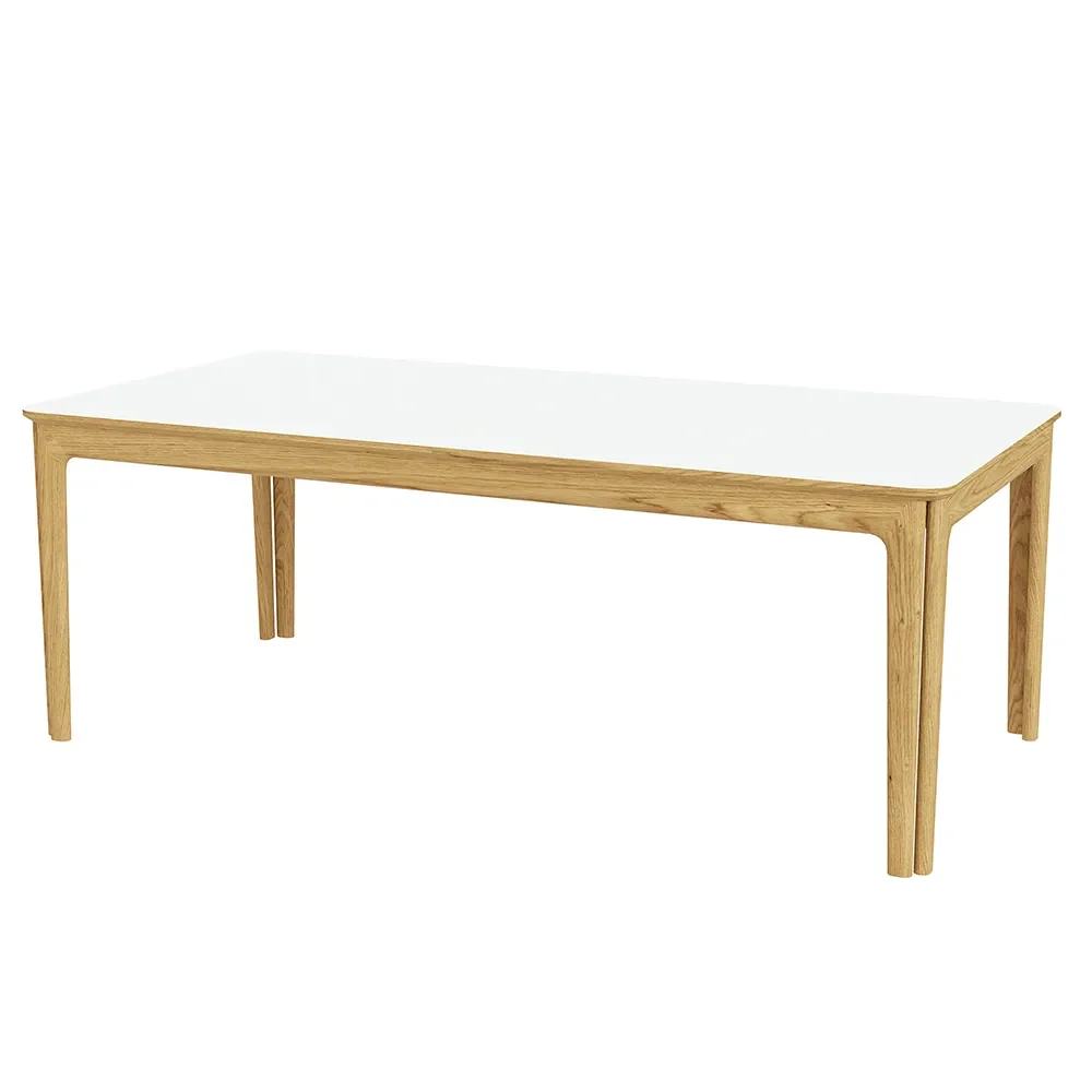 Sm27 Dining Table Oak Natural Oil/White Laminate