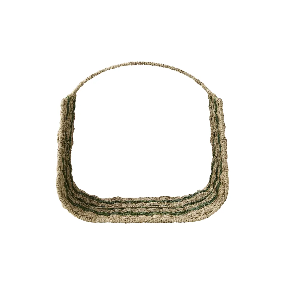 COLLECT Firewood basket Natural/green L42xW42xH42 cm