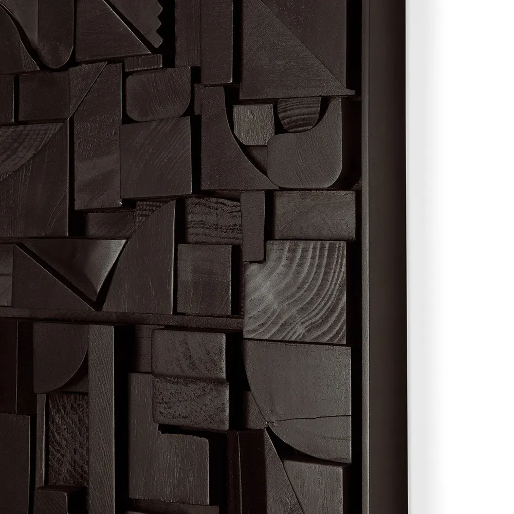  Bricks Wall art 60x50 cm Black