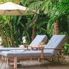 Sunbed With Armrests Redwood