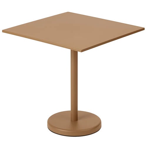 Linear Steel Café Table 70x70 cm Burnt Orange 