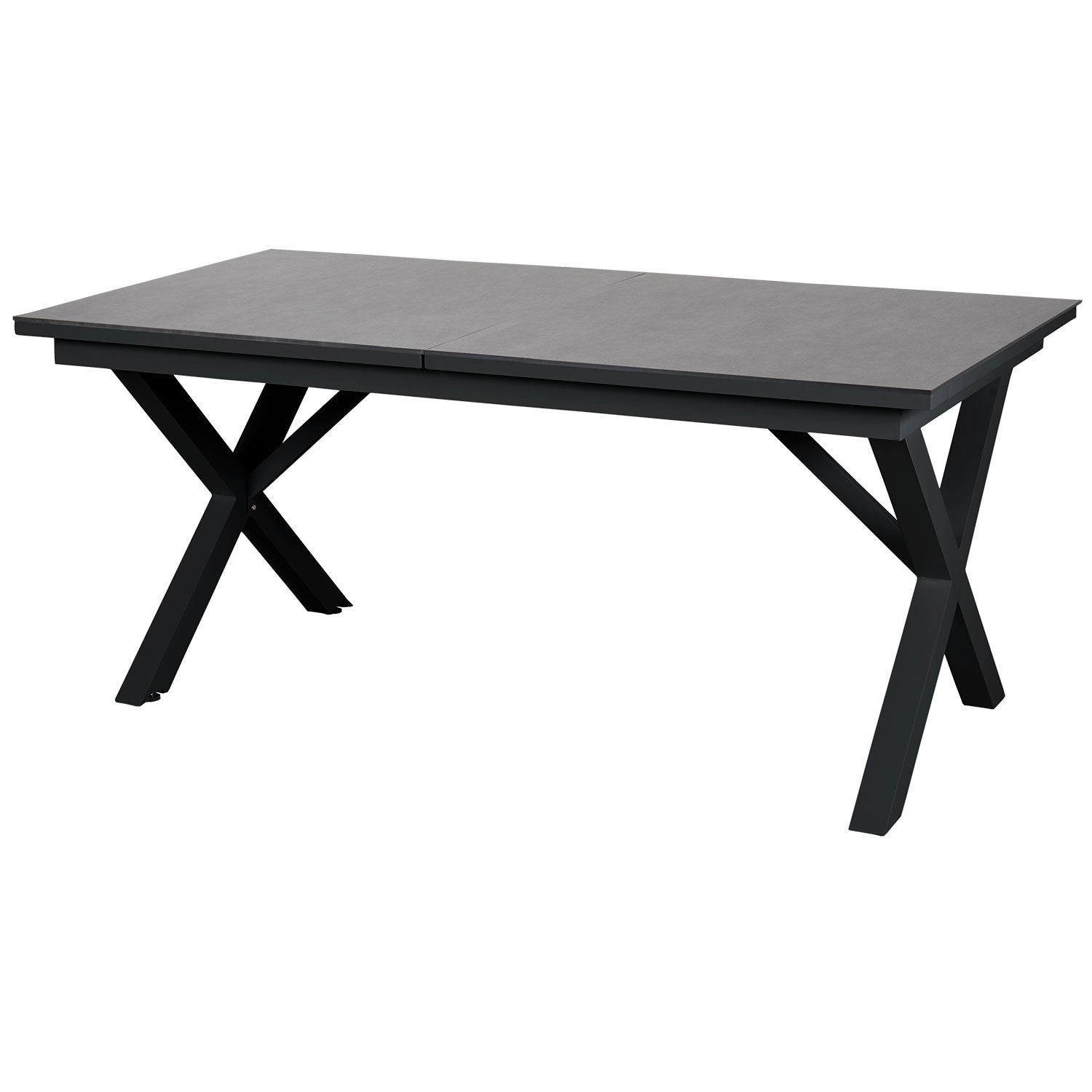 Hillmond extendable table 100x166-226 cm black/grey