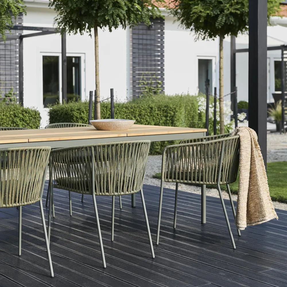 Nox Dining table 90x238 cm Bamboo/Nordic Green