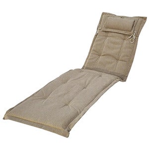 Canyon thin sun lounger cushion structured dralon Beige