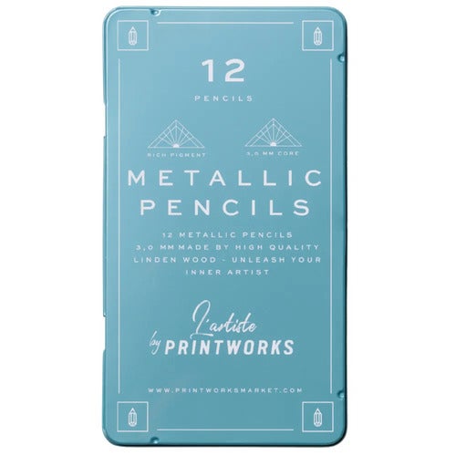 12 Colour pencils - Metallic