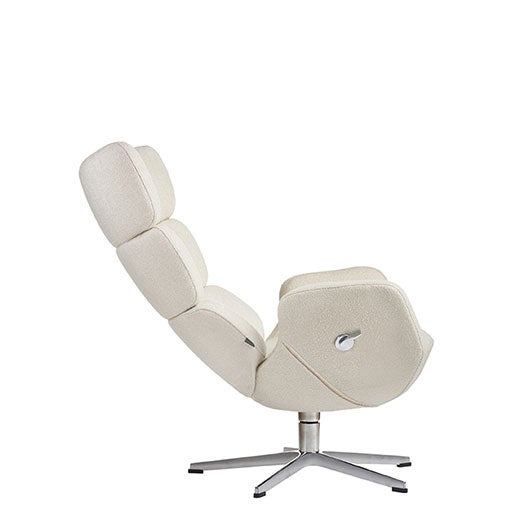 Turtle swivel armchair fabric C aluminium base