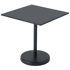 Linear Steel Café Table 70x70 cm Anthracite Black 